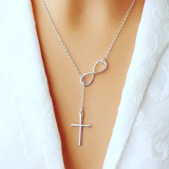 2/$25🍒 INFINITY ✝️ Cross Chain Neckalce - Picture 3 of 3